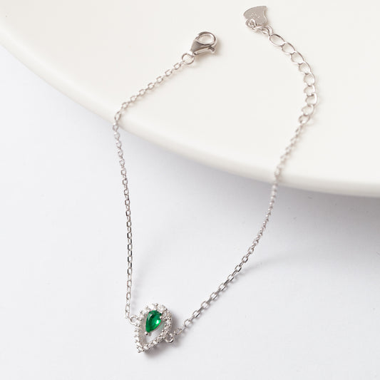 Gourmette en argent rhodié tendance