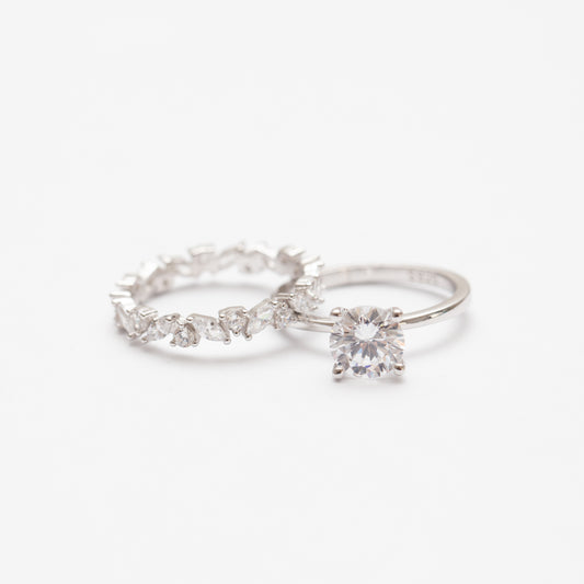 Bagues en argent rhodié tendance
