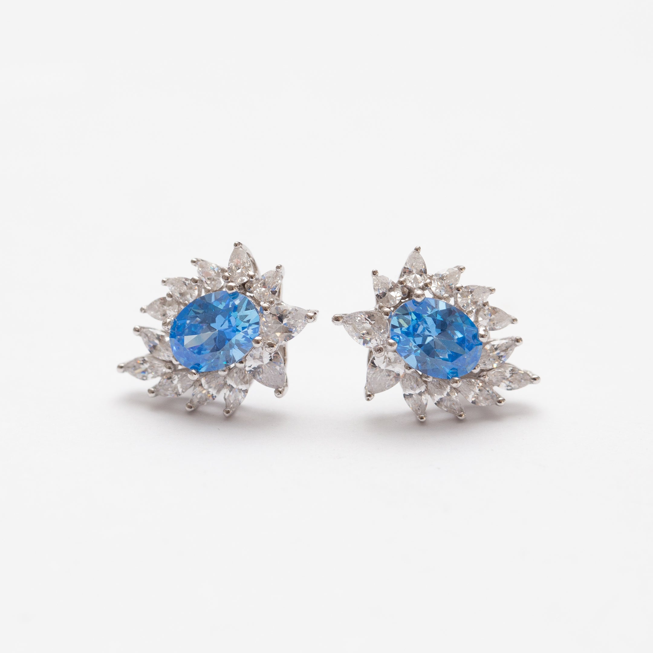 Boucles d'oreilles en argent rhodié tendance