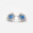 Boucles d'oreilles en argent rhodié tendance