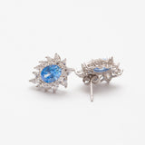 Boucles d'oreilles en argent rhodié tendance