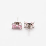 Boucles d'oreilles en argent rhodié tendance
