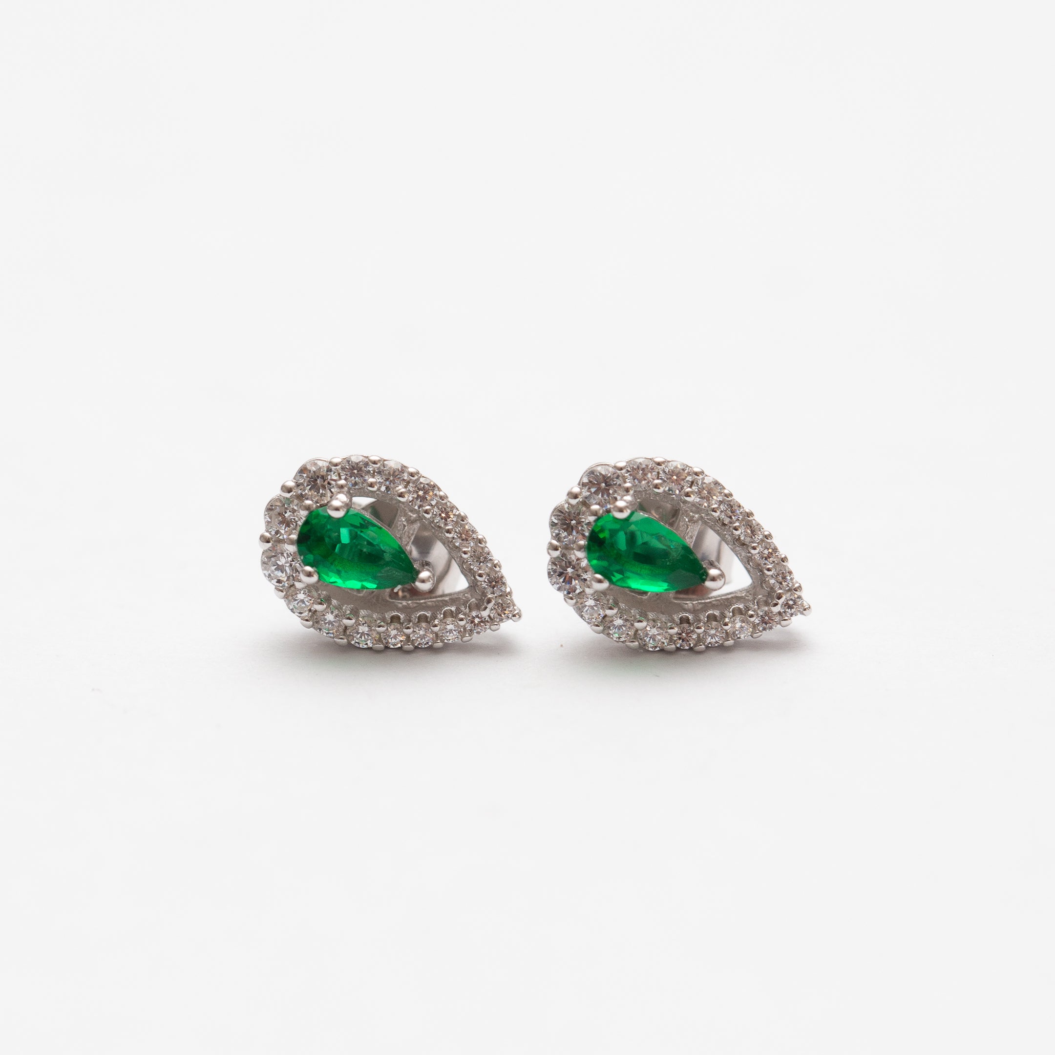 Boucles d'oreilles en argent rhodié tendance