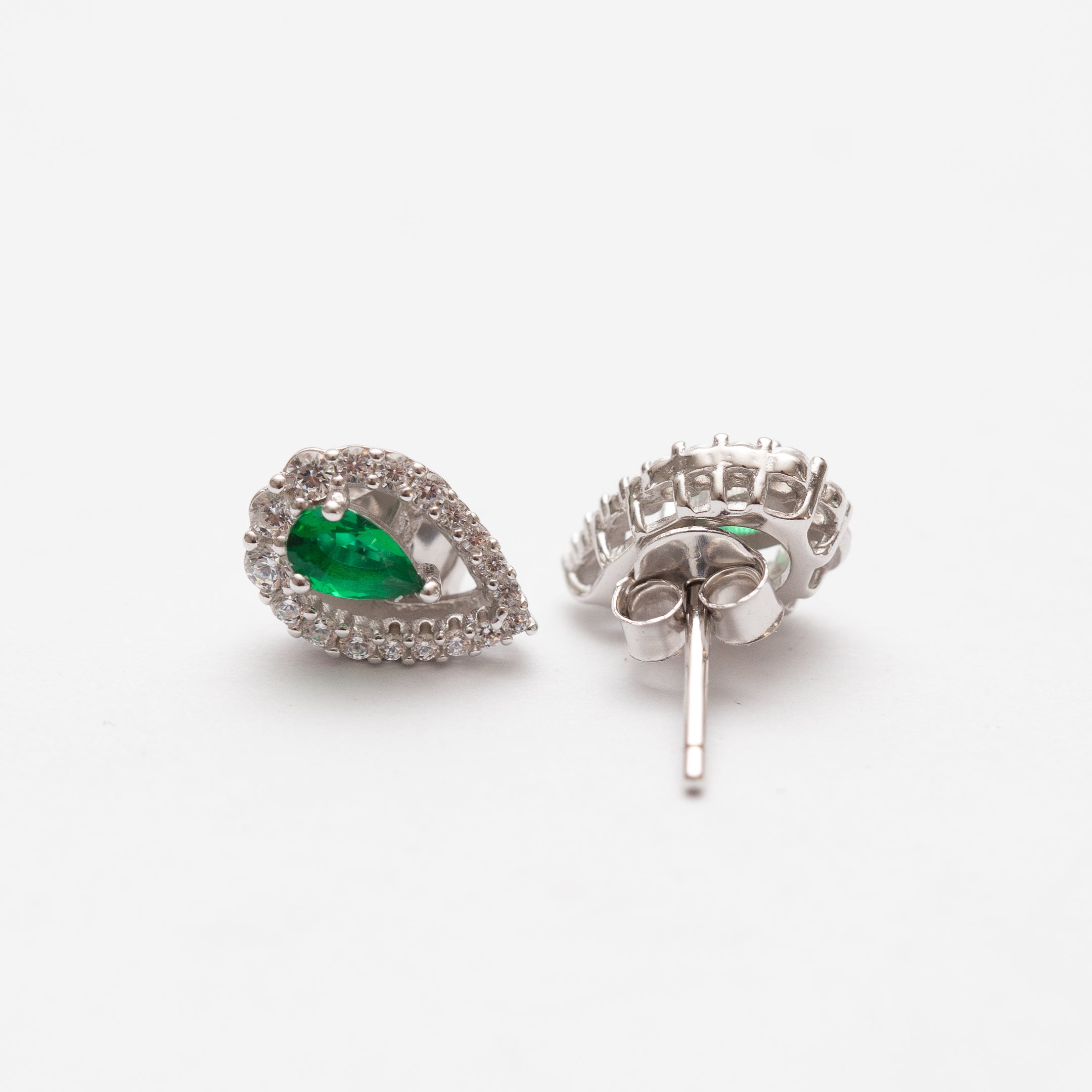 Boucles d'oreilles en argent rhodié tendance