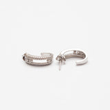 Boucles d'oreilles en argent rhodié tendance