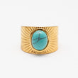 Bague Acier tendance - Pierre naturelle