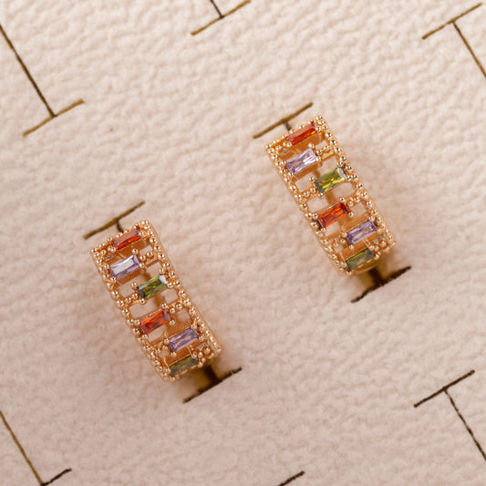 Boucles d'oreilles 18K en Plaqué Or