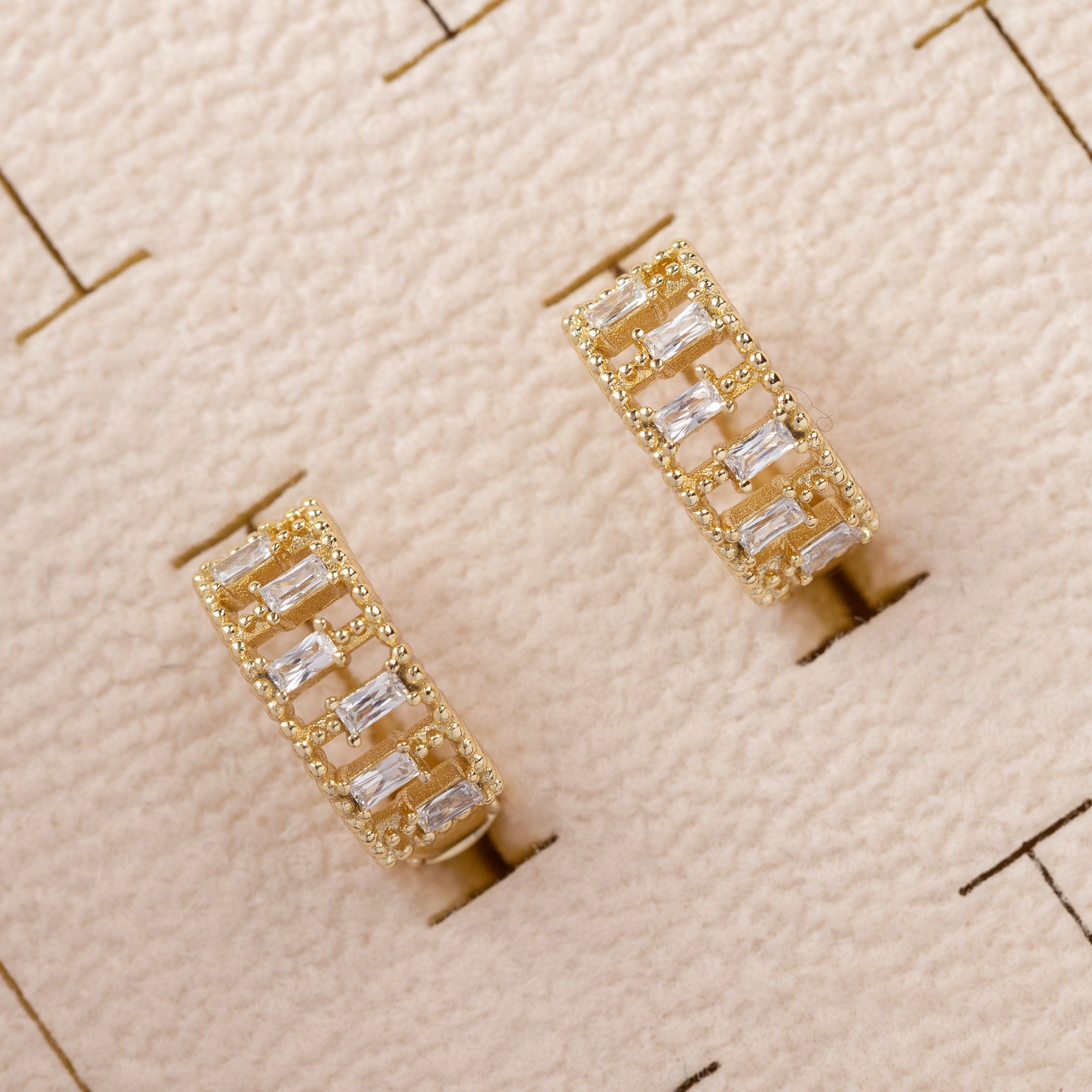 Boucles d'oreilles 14K en Plaqué Or