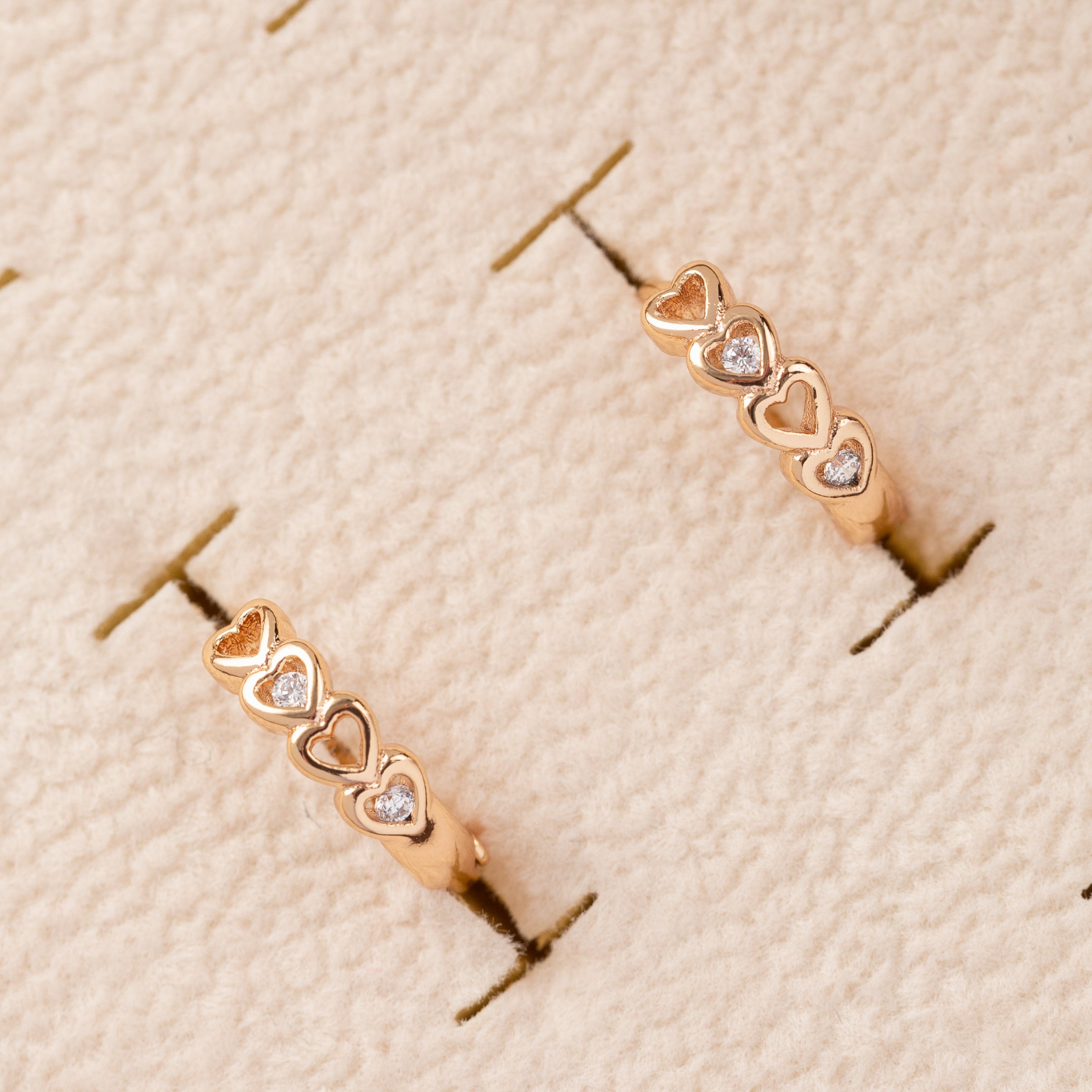 Boucles d'oreilles 18K en Plaqué Or Pierres Zirconium Fines