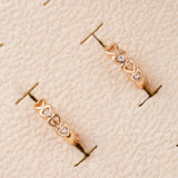 Boucles d'oreilles 18K en Plaqué Or Pierres Zirconium Fines