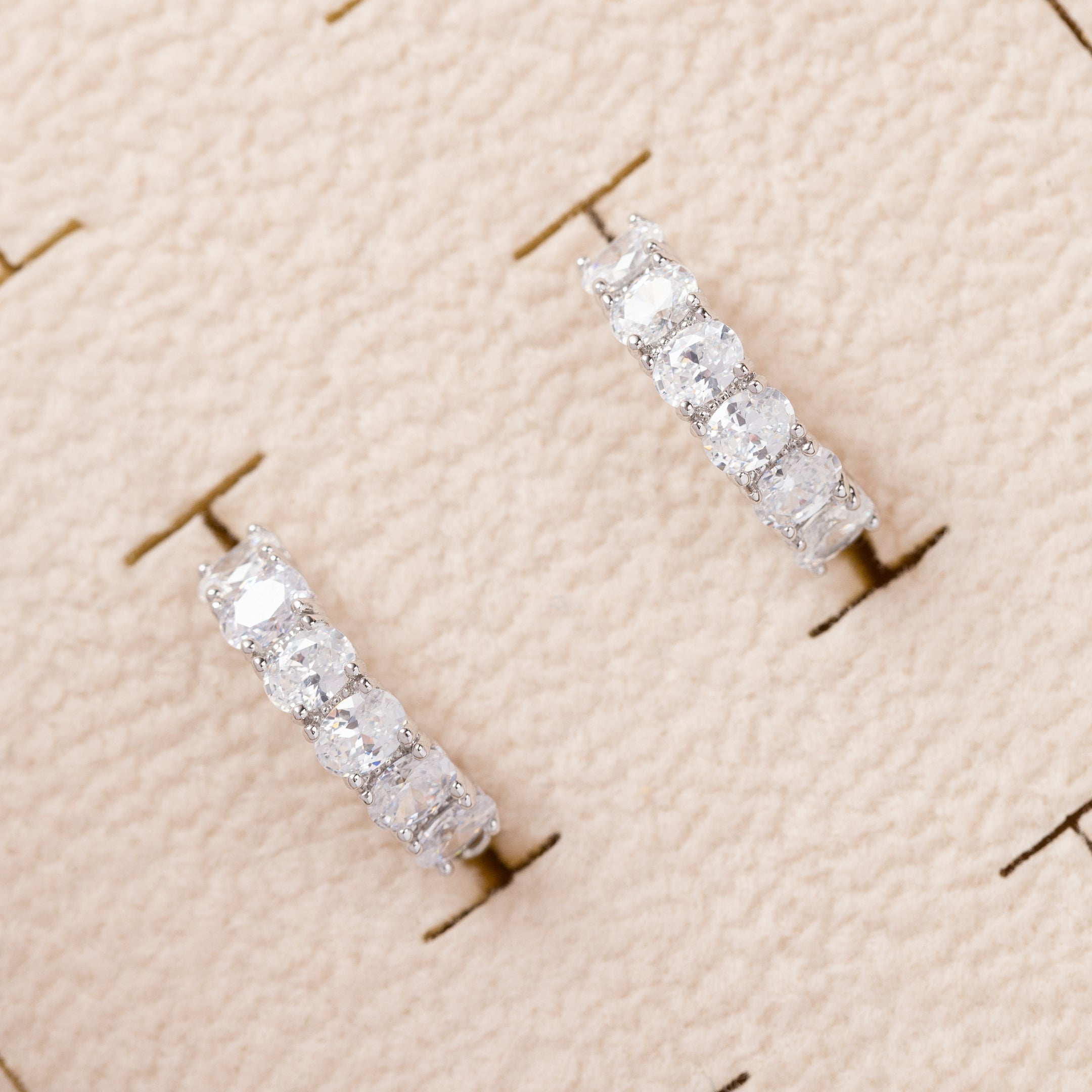 Boucles d'oreilles 14K en Plaqué Or Blanc