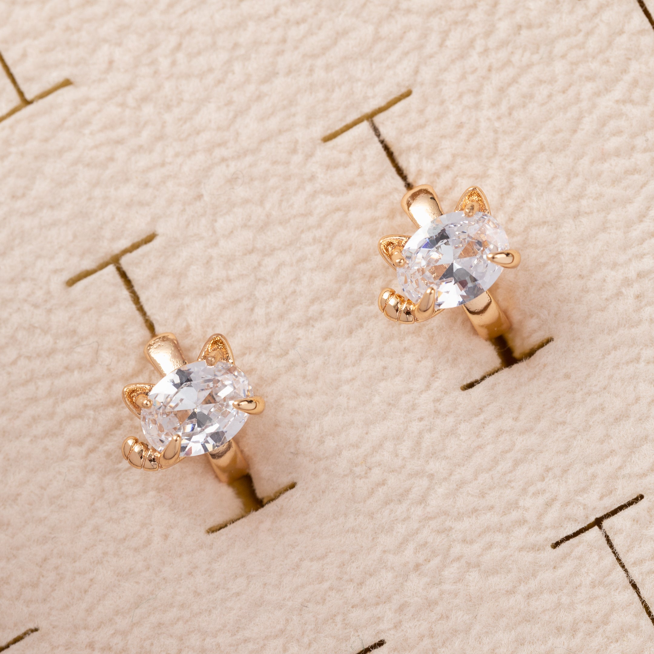 Boucles d'oreilles 18K en Plaqué Or