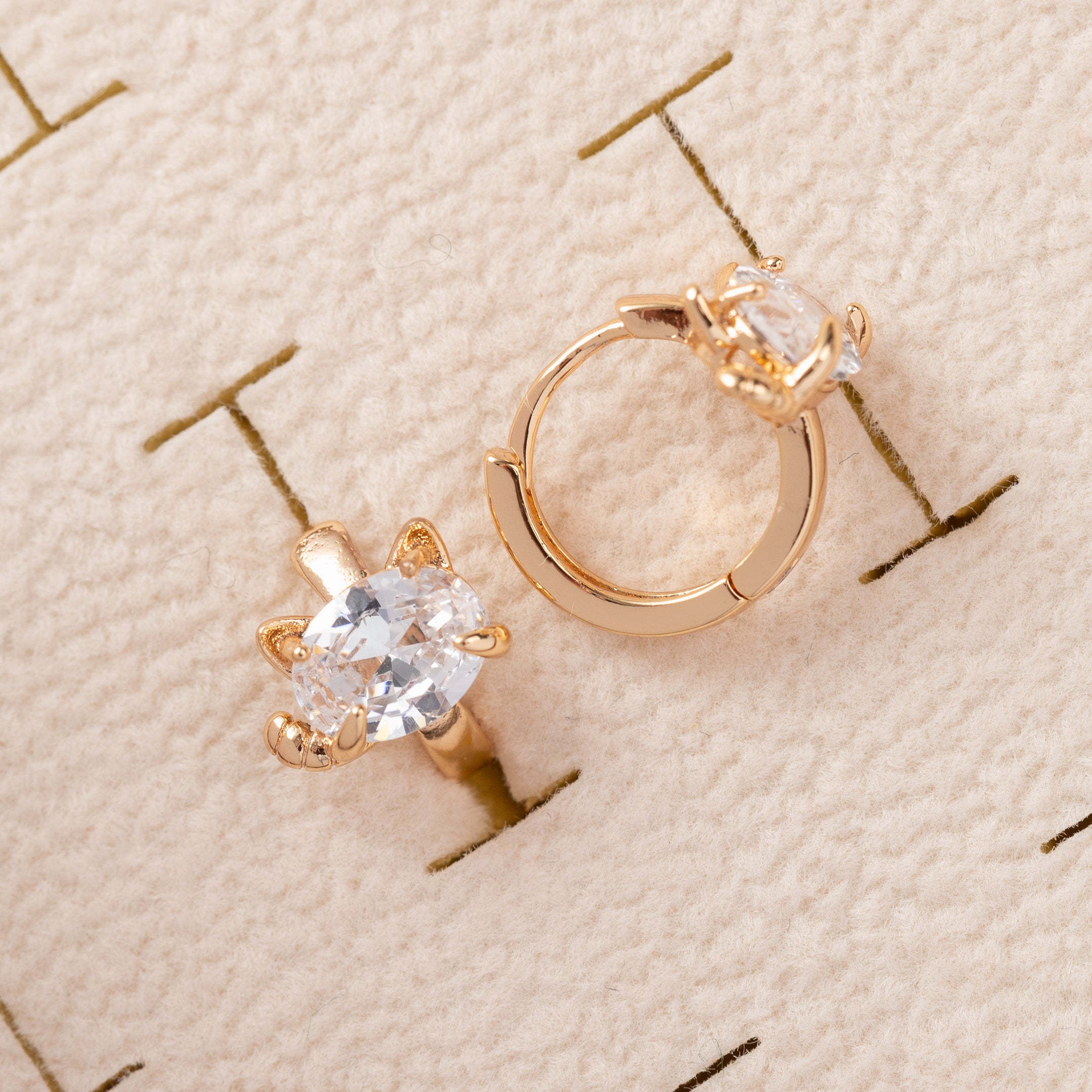 Boucles d'oreilles 18K en Plaqué Or