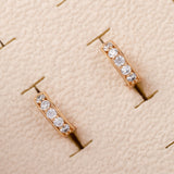 Boucles d'oreilles 18K en Plaqué Or Pierres Zirconium Fines