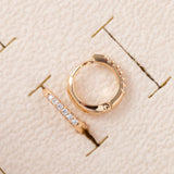 Boucles d'oreilles 18K en Plaqué Or Pierres Zirconium Fines