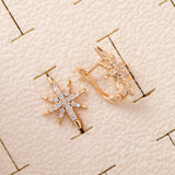 Boucles d'oreilles 18K en Plaqué Or Pierres Zirconium Fines