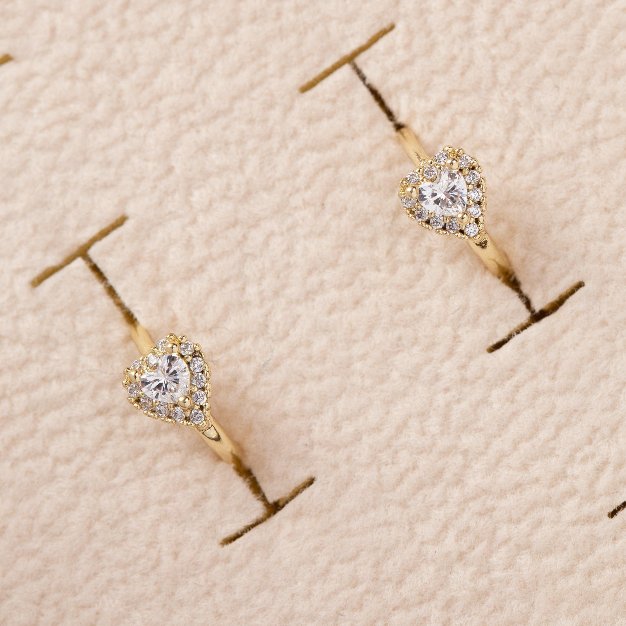 Boucles d'oreilles 14K en Plaqué Or Pierres Zirconium Fines