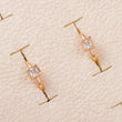 Boucles d'oreilles 18K en Plaqué Or Pierres Zirconium Fines