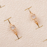 Boucles d'oreilles 18K en Plaqué Or Pierres Zirconium Fines