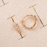 Boucles d'oreilles 18K en Plaqué Or Pierres Zirconium Fines