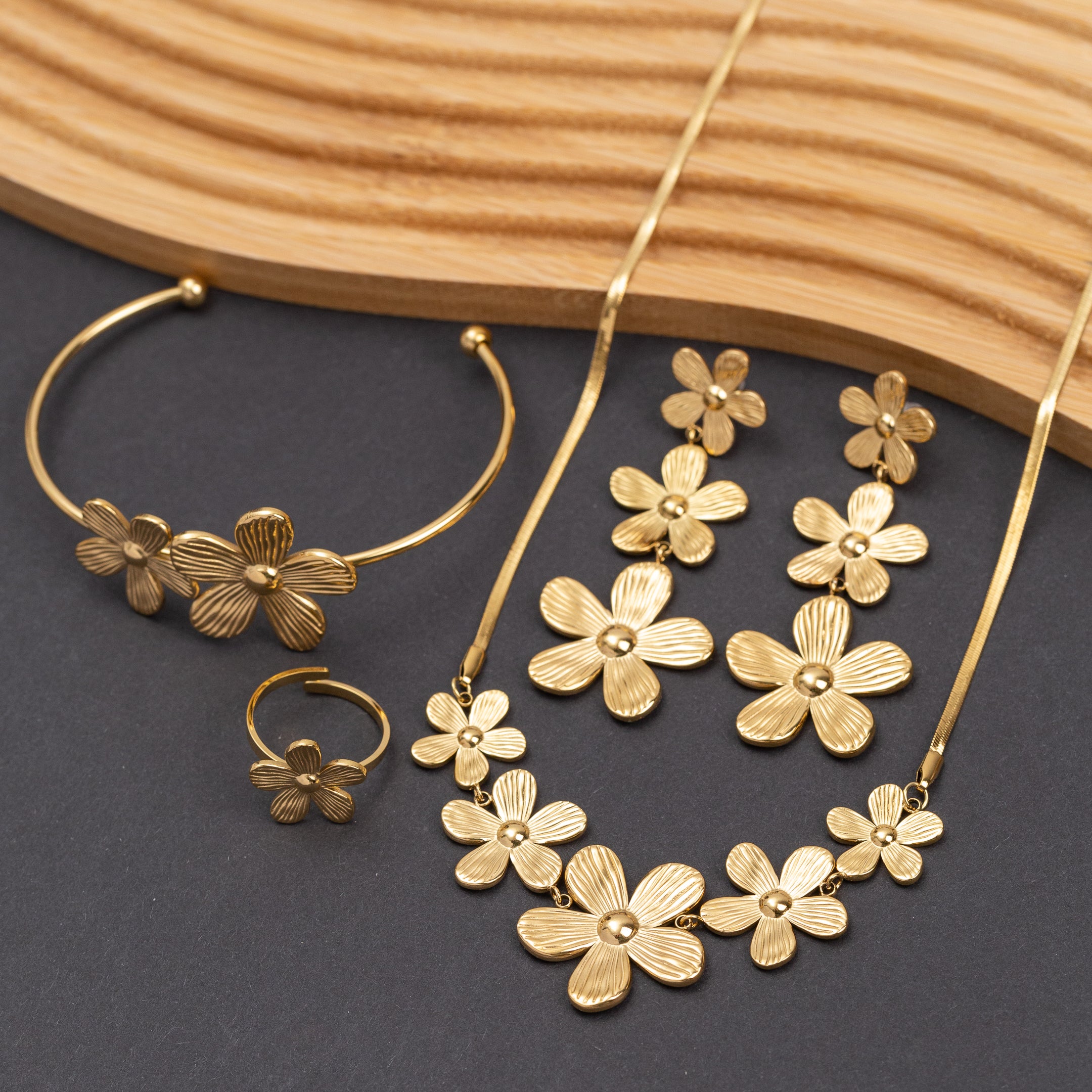 Ensemble FLORA 4 pièces en Acier Inoxydable Garanti