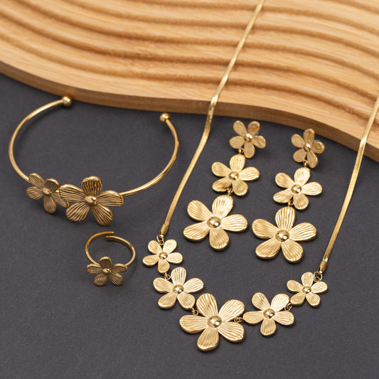 Ensemble FLORA 4 pièces en Acier Inoxydable Garanti