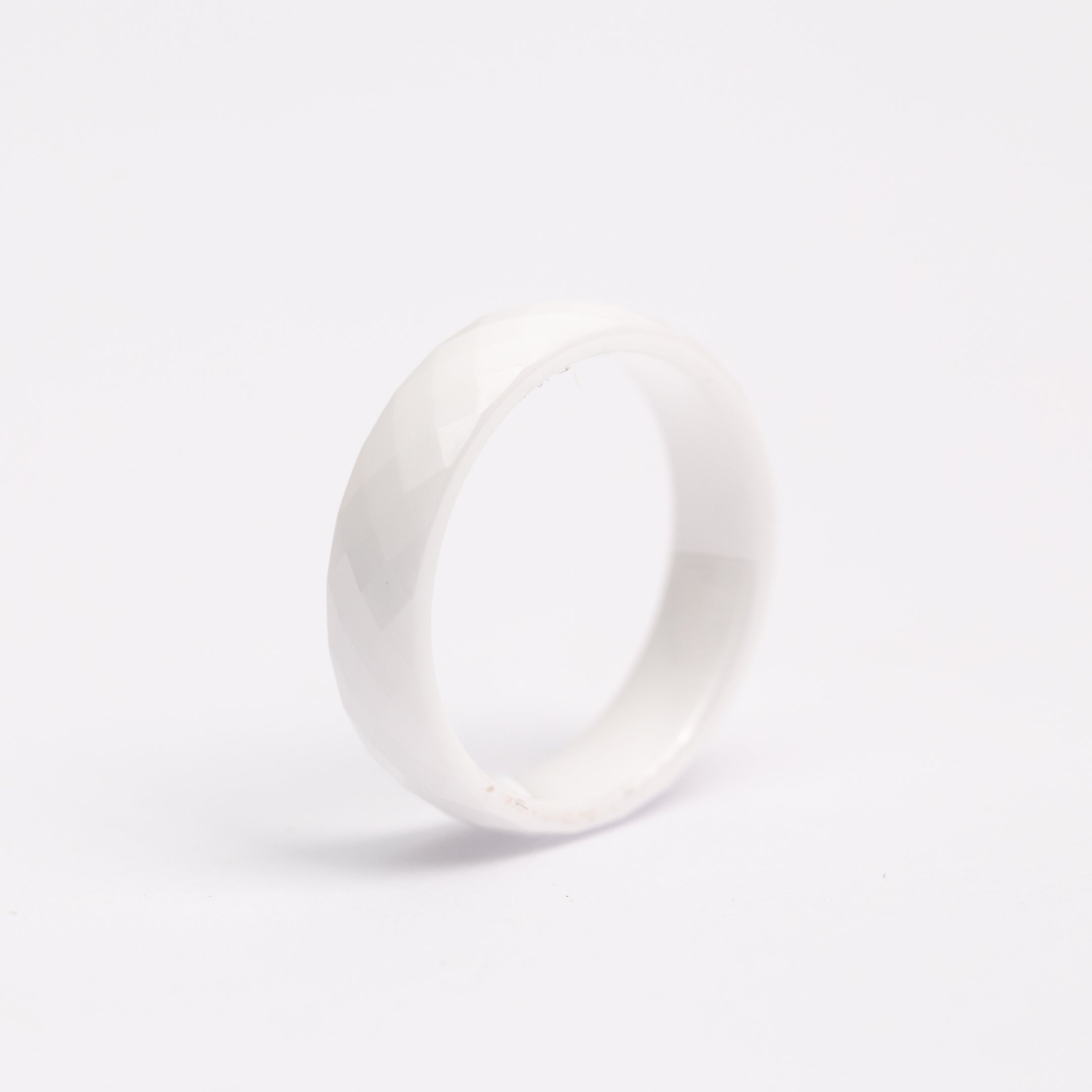 Bague en acier inoxydable garantie - Blanche