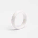 Bague en acier inoxydable garantie - Blanche