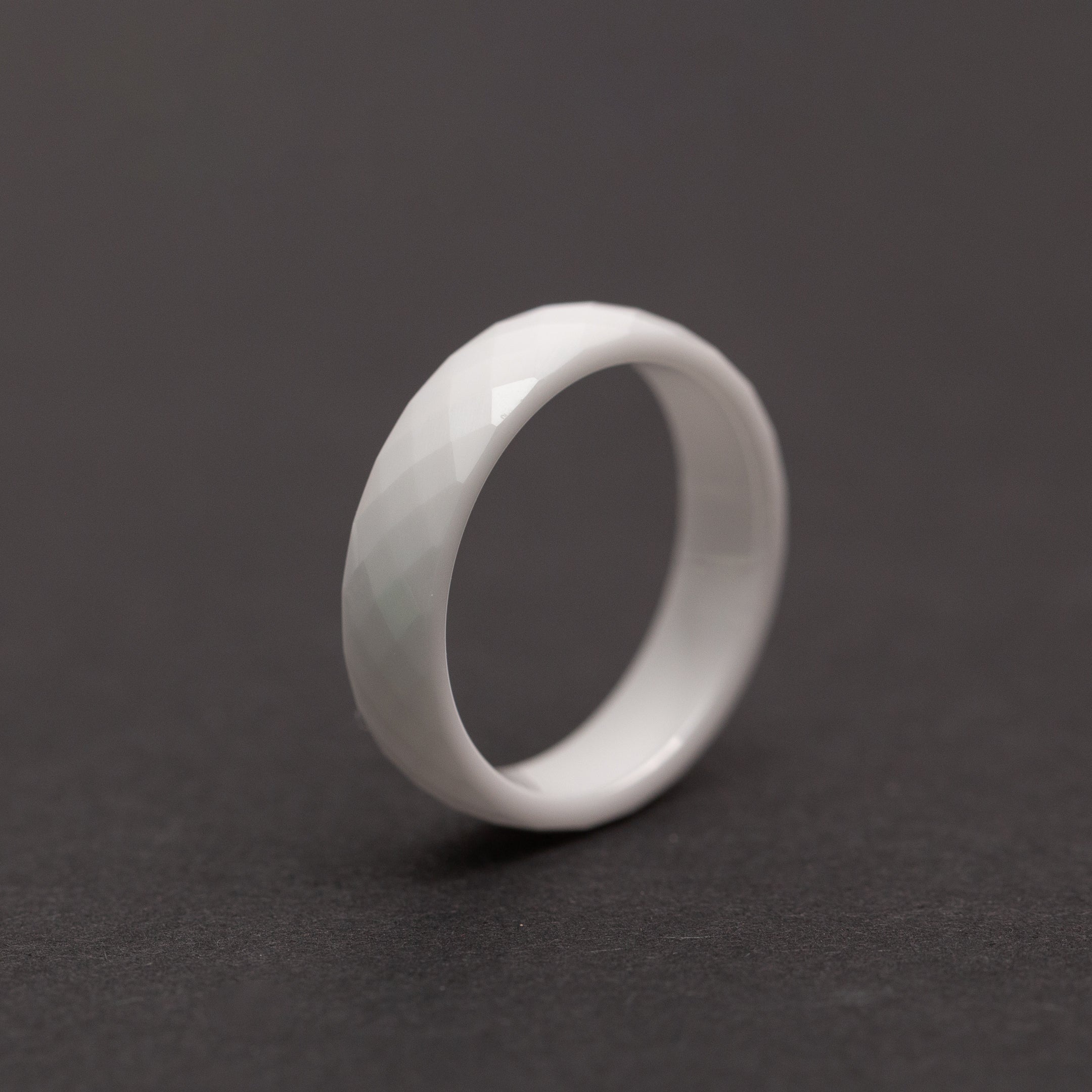 Bague en acier inoxydable garantie - Blanche