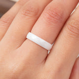 Bague en acier inoxydable garantie - Blanche
