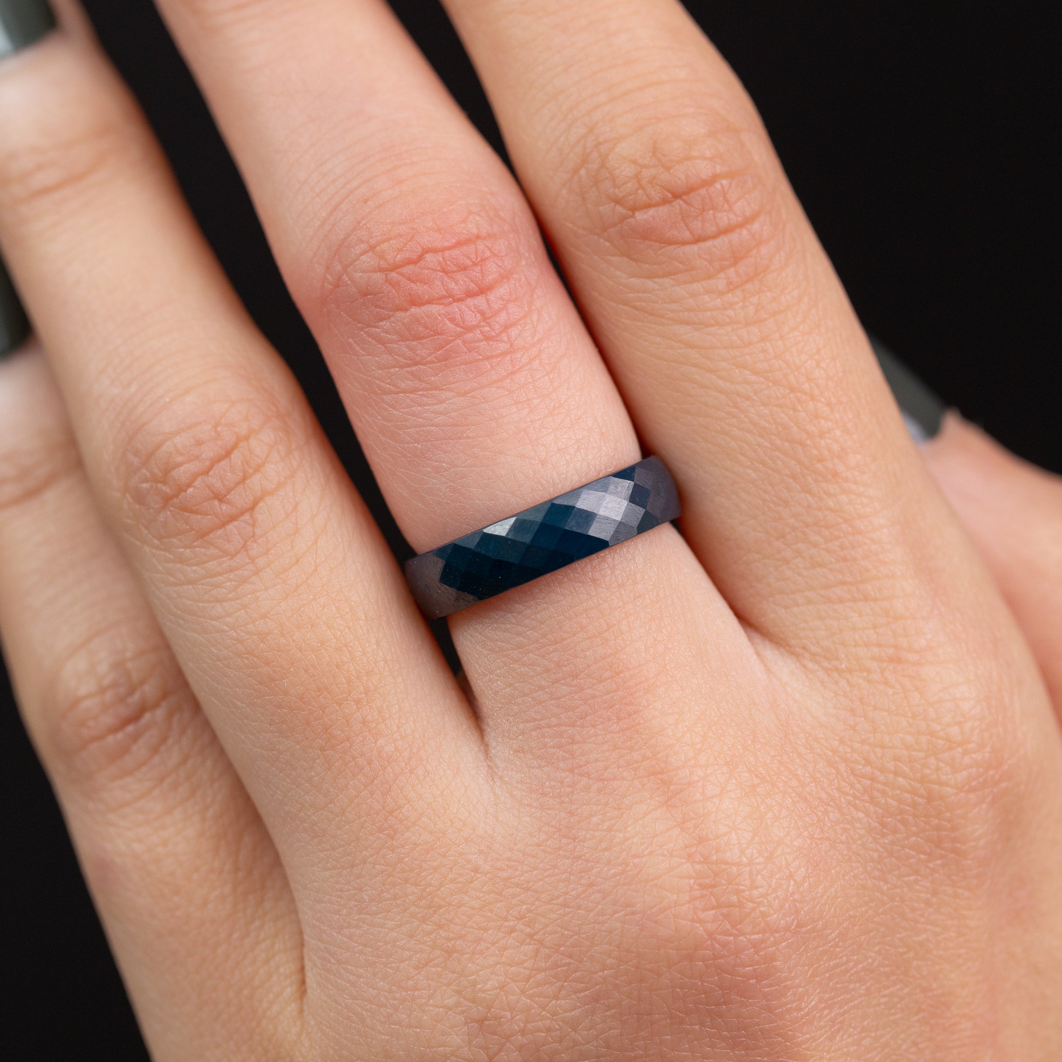Bague en acier inoxydable garantie - Bleu