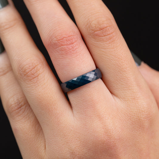 Bague en acier inoxydable garantie - Bleu