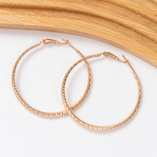 Boucles d’oreilles créoles en plaqué or Xuping xp