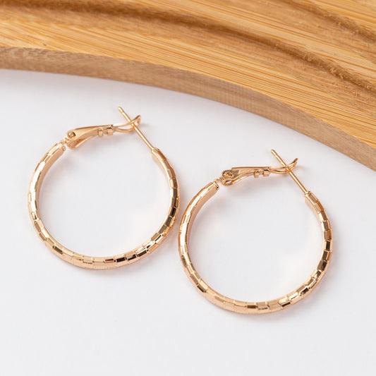 Boucles d’oreilles créoles en plaqué or Xuping xp