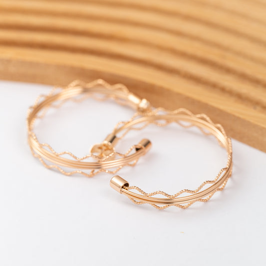 Boucles d’oreilles créoles en plaqué or Xuping xp