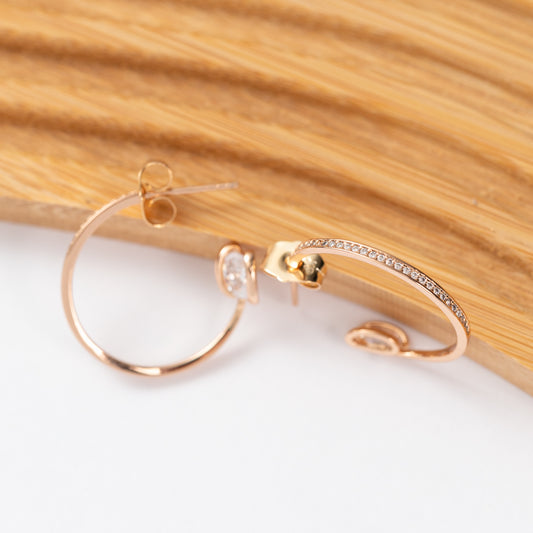 Boucles d’oreilles créoles en plaqué or Xuping xp