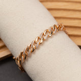 Gourmette 18K en Plaqué Or Xuping xp Pierres Zirconium