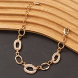 Gourmette 18K en Plaqué Or Xuping xp Pierres Zirconium