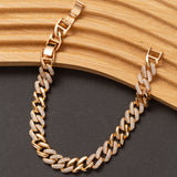 Gourmette 18K en Plaqué Or Xuping xp Pierres Zirconium