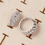 Boucles d'oreilles Plaqué Or Crystal Braid