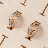 Boucles d'oreilles Plaqué Or ligne d'or