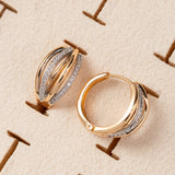 Boucles d'oreilles Plaqué Or ligne d'or