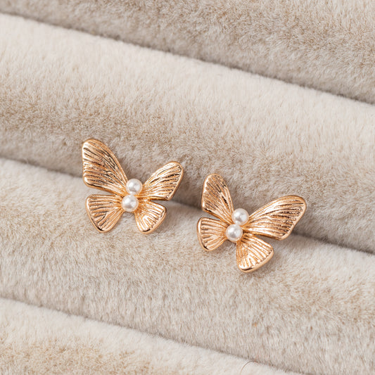 Boucles d'oreilles Plaqué Or Papillon