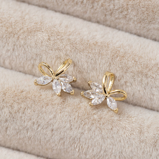 Boucles d'oreilles Plaqué Or Flower