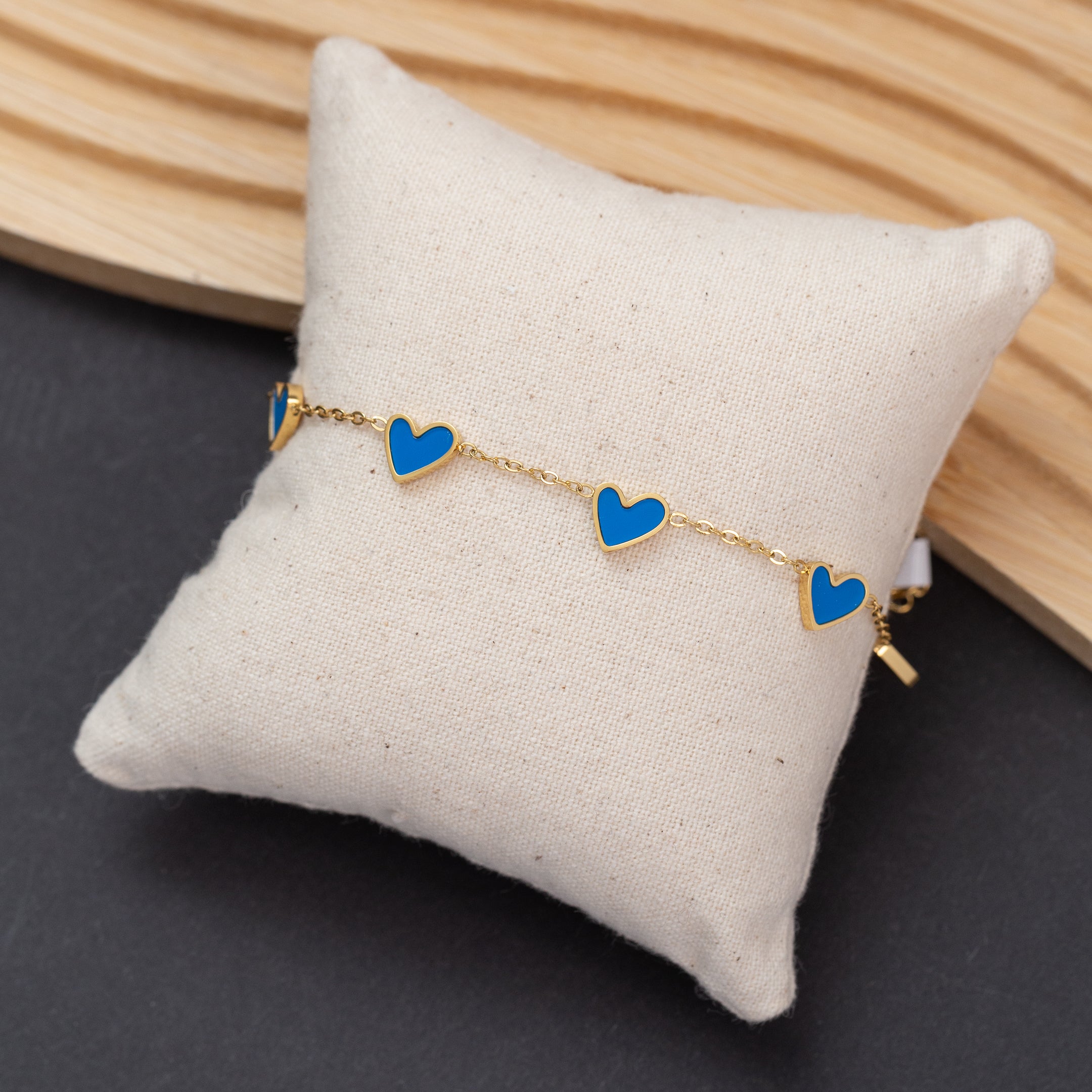 Gourmette HEARTS en acier inoxydable garantie