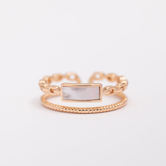 Bague 18K Minimal Gold en plaqué or