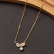 Collier Ligne d'or 2 en acier inoxydable garanti