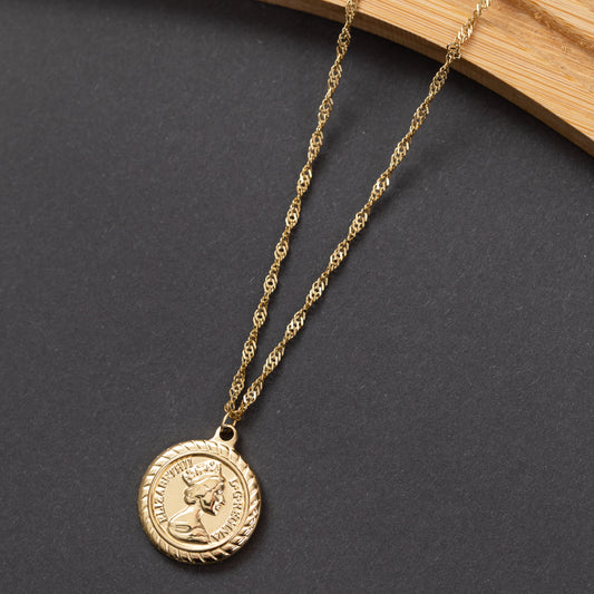 Collier Ligne d'or 2 en acier inoxydable garanti