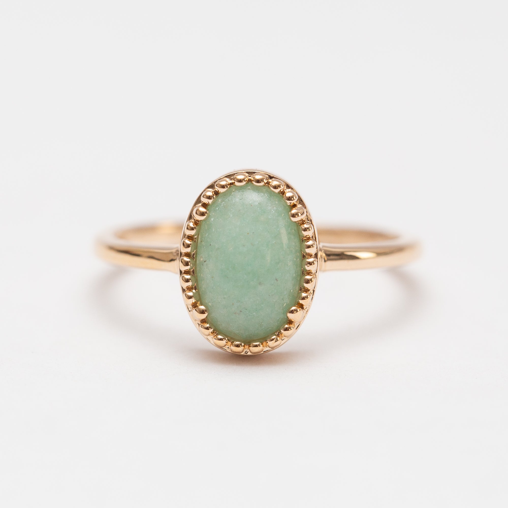 Bague En Plaqué Or CN Tendance Bijouxcn. Pierre AVENTURINE Verte