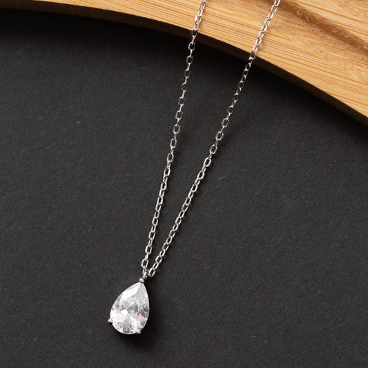 Collier Élégance en argent rhodié garanti